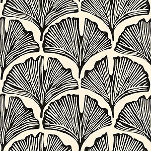 Tempaper x Novogratz Zebra Black Feather Palm Removable Peel and Stick Wallpaper, 20.5 in X 16.5 ft, Made in The USA